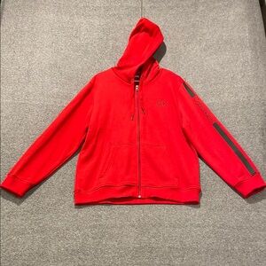 Calvin Klein Red Hoodie with Black Stripe